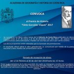 Convocatoria Premio de Historia “Cleto González Víquez” 2017